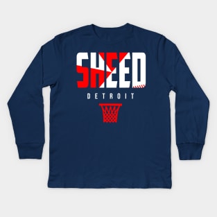 Sheed Detroit Basketball Kids Long Sleeve T-Shirt